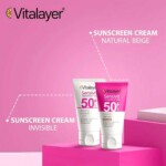 فلوئید ضد آفتاب بی‌رنگ ویتالیر SPF50 مدل Sensivit - Image 2